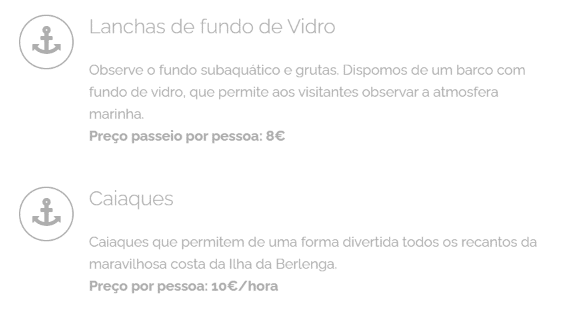 Berlengas Boats » Prices and Schedules Glass bottom boats and kayaks